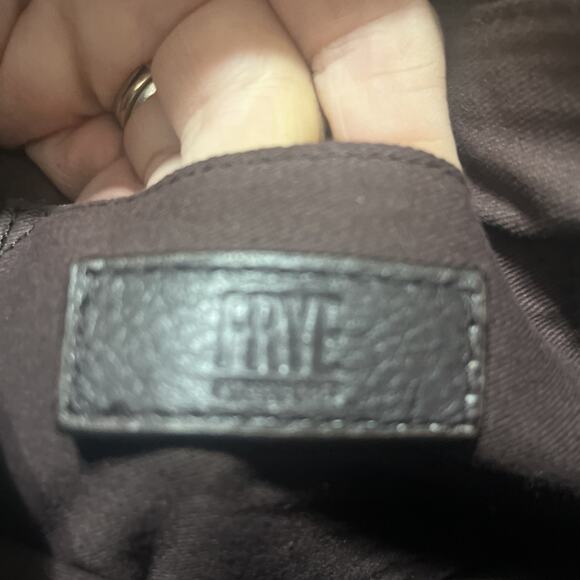 Frye Jade Leather Crossbody Or Double Chain Strap Shoulder Purse Brown MSRP $198 - Picture 7 of 16